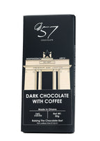 Tablette de chocolat noir 74% au café