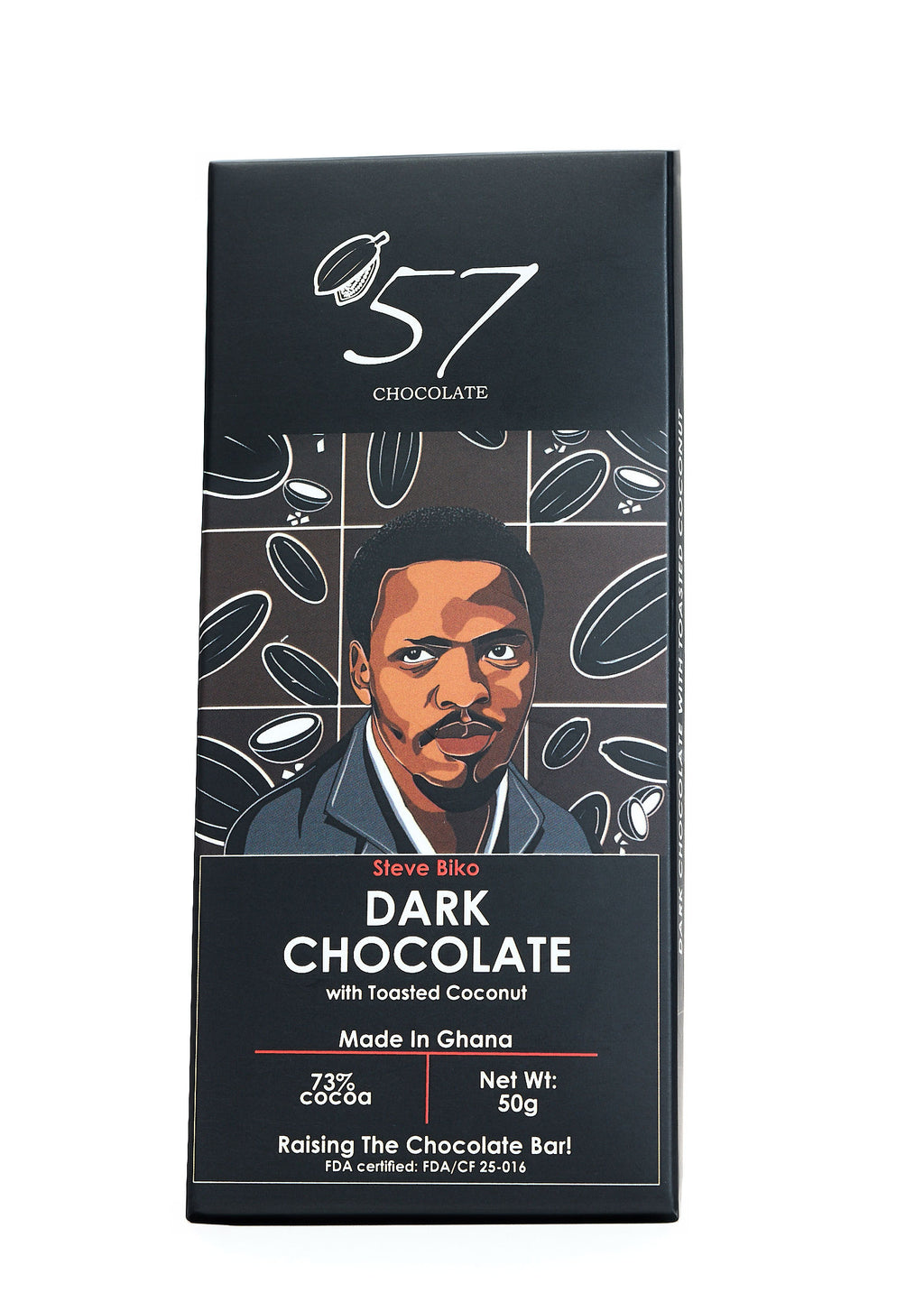 Tablette de chocolat noir 73% à la noix de coco grillée