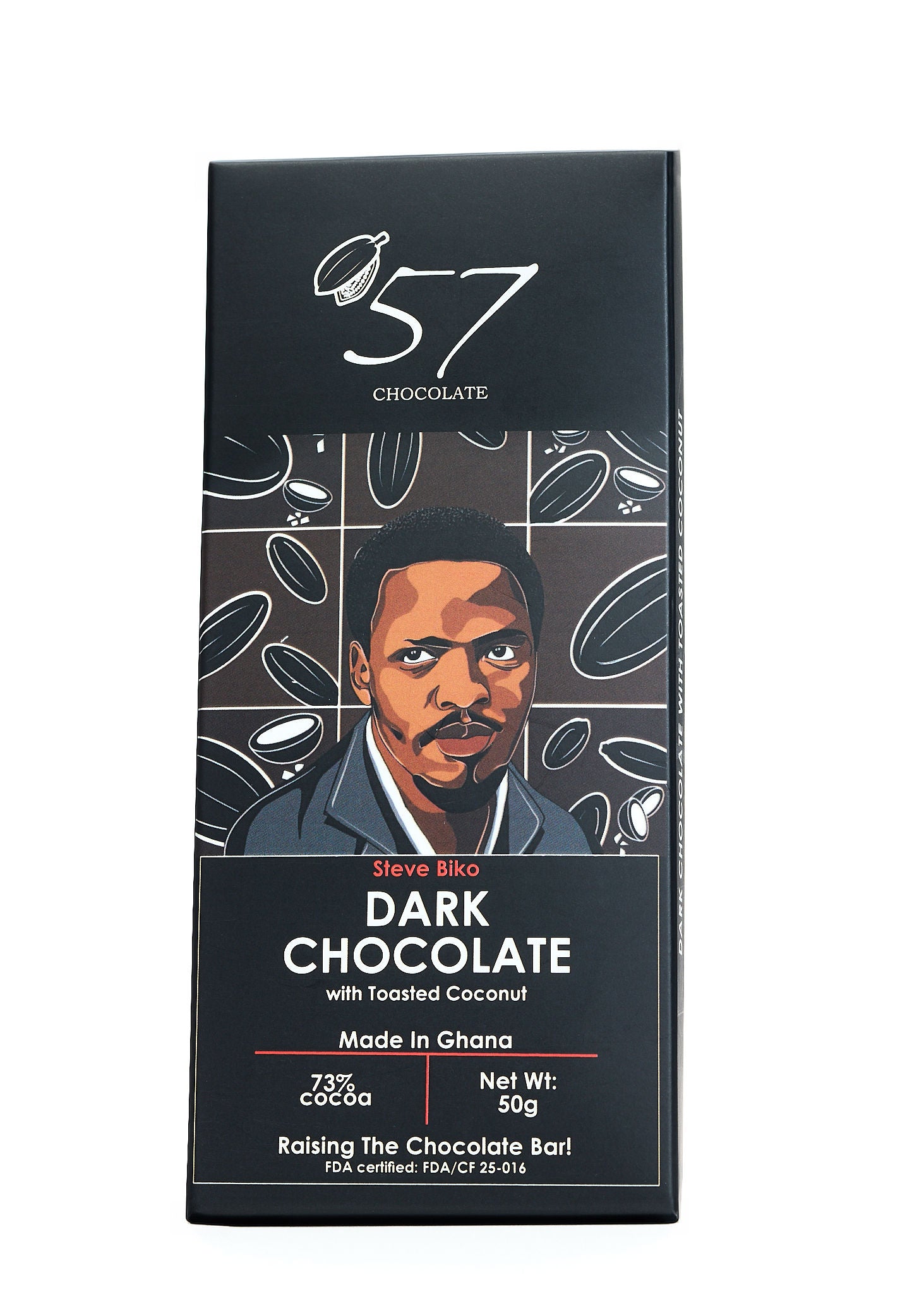 Tablette de chocolat noir 73% à la noix de coco grillée