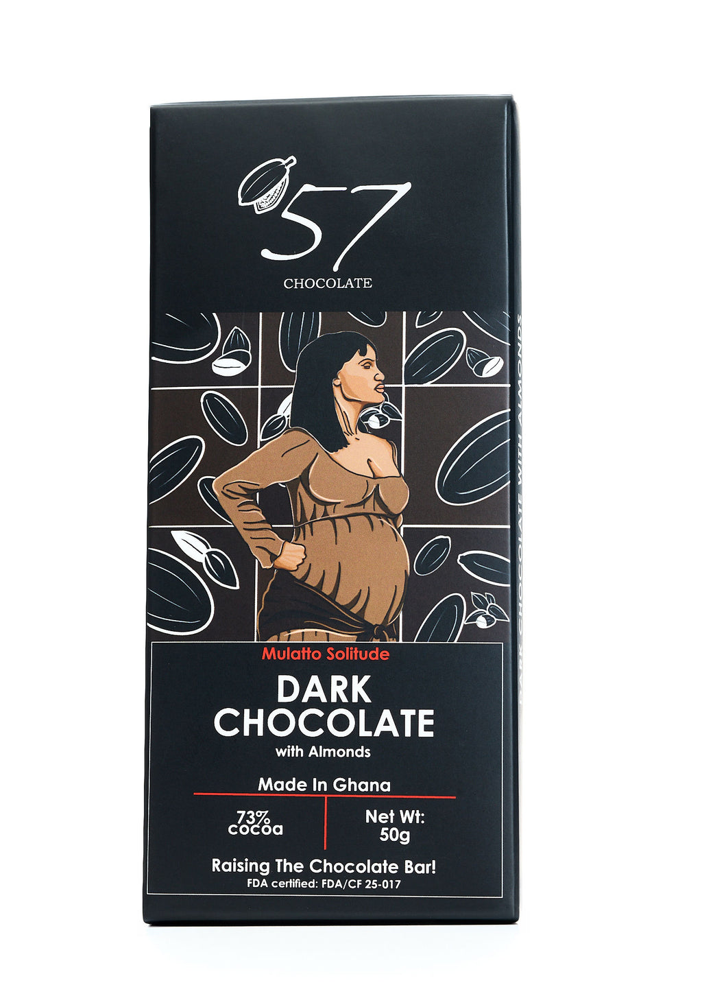 Tablette de chocolat noir 73% aux amandes