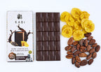 Tablette de chocolat noir 70% et éclats de banane plantain