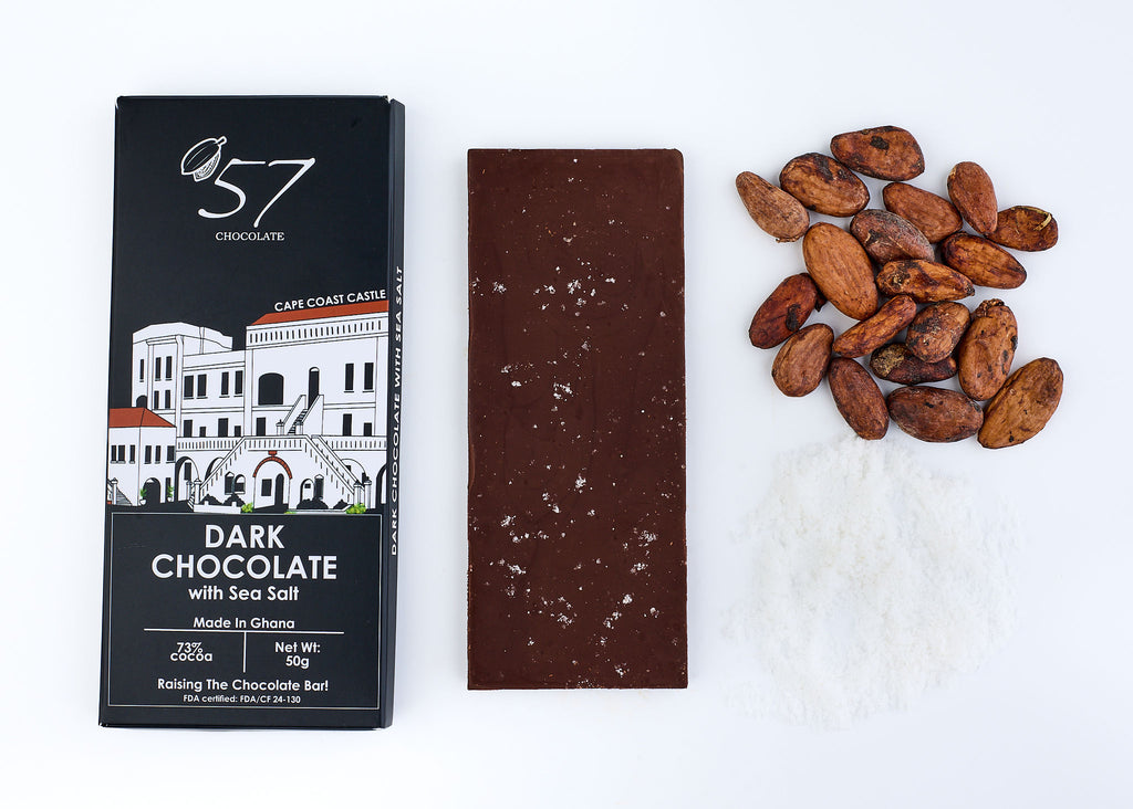 Tablette de chocolat noir 73% au sel marin