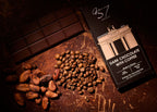 Tablette de chocolat noir 74% au café