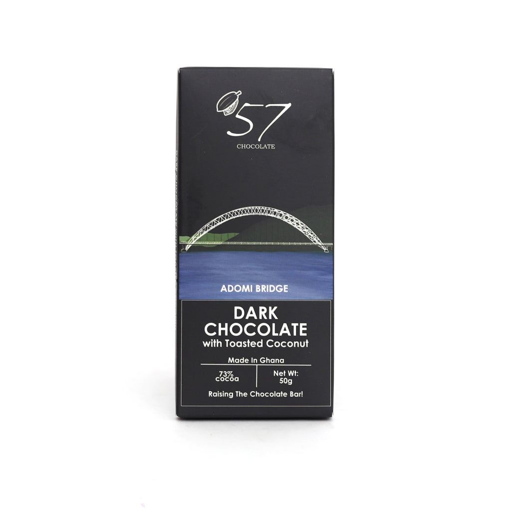 Tablette de chocolat noir 73% à la noix de coco grillée