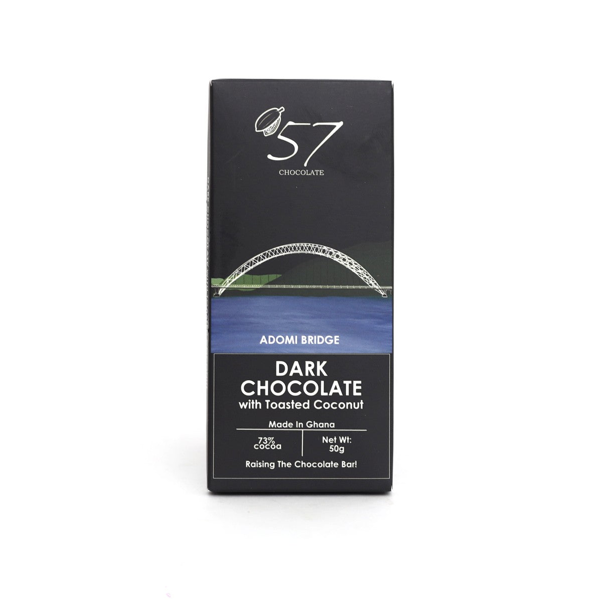 Tablette de chocolat noir 73% à la noix de coco grillée